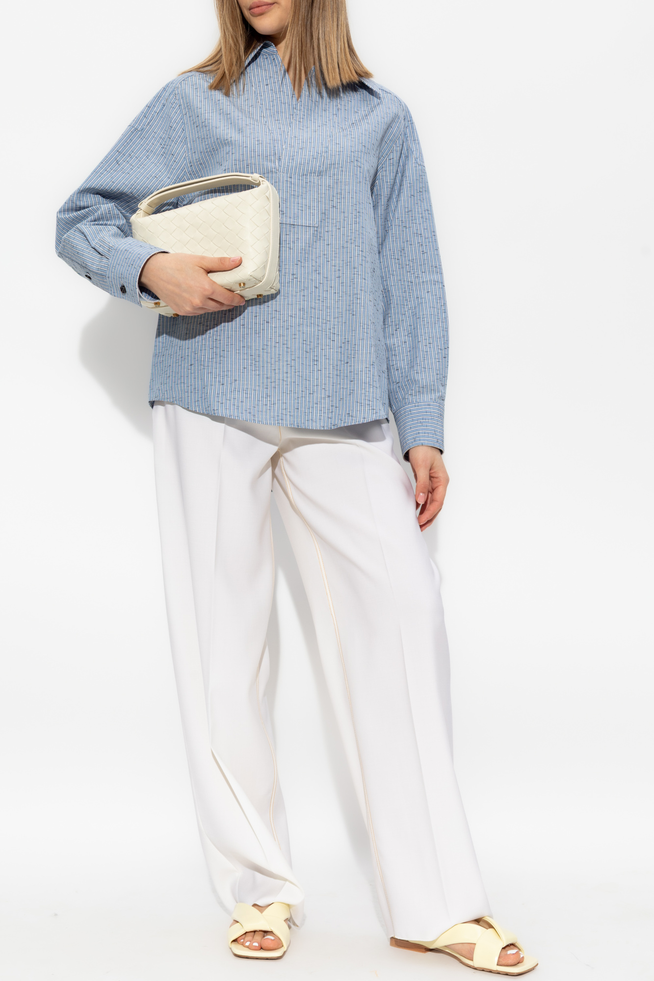 Blue Collared shirt Bottega Veneta - Vitkac Italy